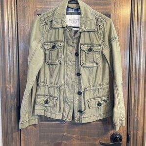 Abercrombie & Fitch Olive Green Utility Jacket, S